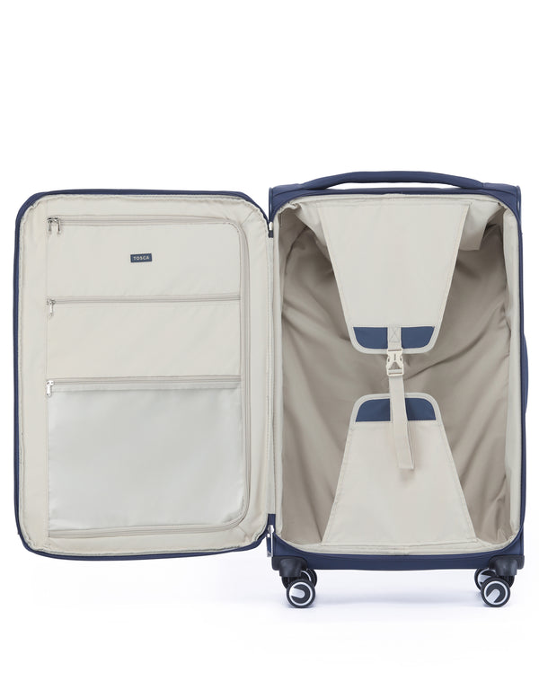 Tosca - Grange TCA752 80cm Premium Large Suitcase - Indigo Blue