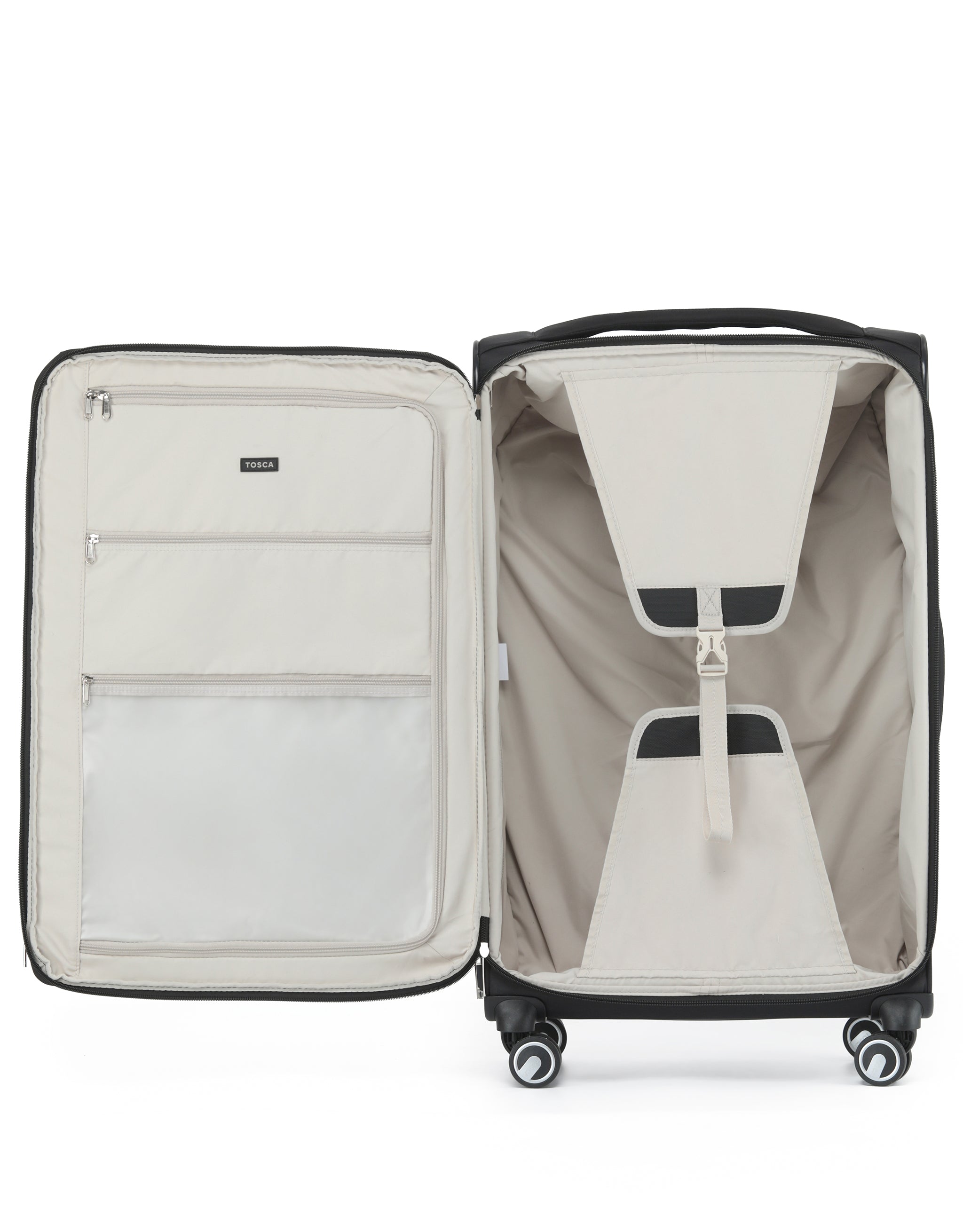 Tosca - Grange TCA752 80cm Premium Large Suitcase - Black