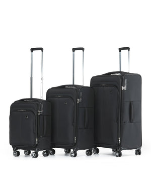 Tosca - TCA752-3A Grange Set of 3 Suitcases (55-67-80cm) - Black