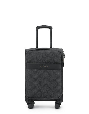 Tosca - Willow 55cm Fashion Carry On Suitcase Spinner - Caviar