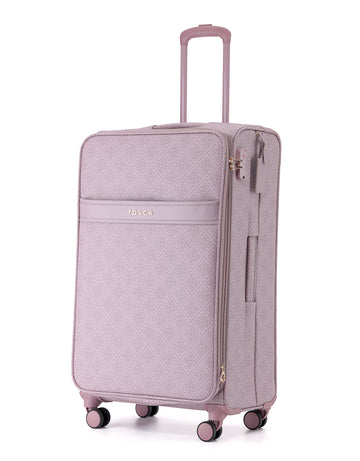 Tosca - Willow 77cm Fashion Large Suitcase Spinner - Misty Rose - 0