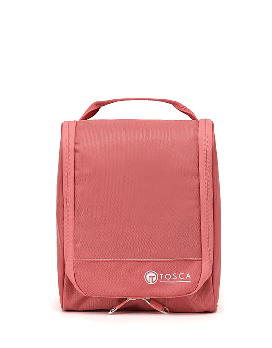 Tosca - TCA582 10in Travel Orgainser Toiletry Bag - Peach Blossom