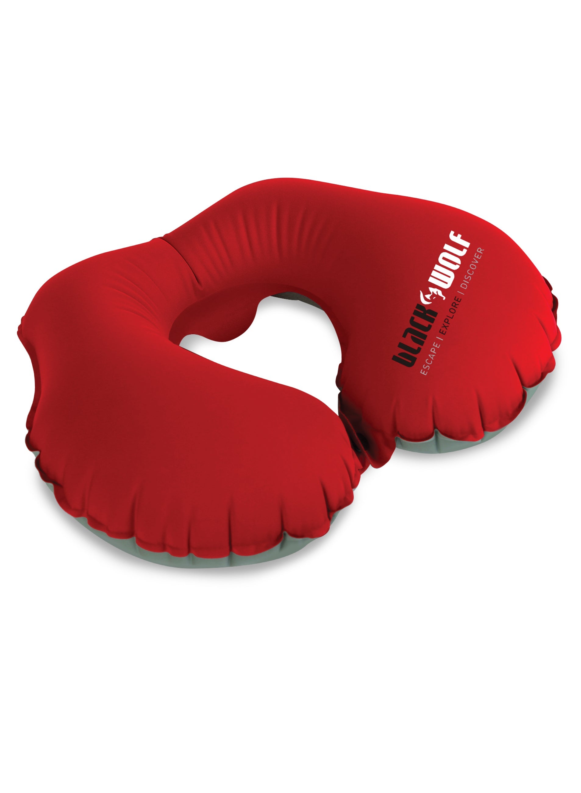 Black Wolf - Air-Lite Travel inflatable neck pillow - RED-1