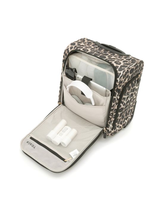 Tosca - AIR5055 Underseat Trolley case - Leopard