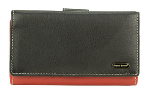 Franco Bonini - 2902 Med Flap Wallet W Zip Around Coin - Black Multi