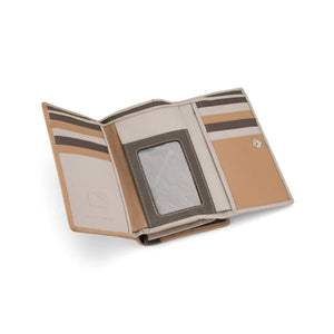 Franco Bonini - 2902 Med Flap Wallet W Zip Around Coin - Bone Multi