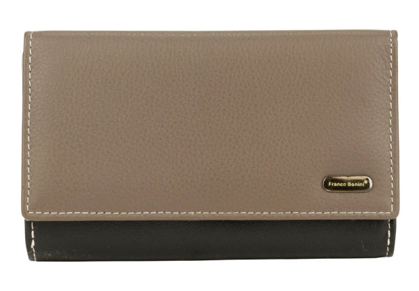 Franco Bonini - 2902 Med Flap wallet w zip around coin - Mushroom Multi