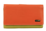 Franco Bonini - 2902 Med Flap wallet w zip around coin - Orange Multi