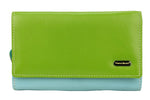 Franco Bonini - 2902 Med Flap wallet w zip around coin - Pastel Multi