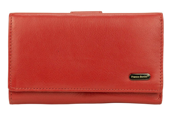 Franco Bonini - 2902 Med Flap Wallet W Zip Around Coin - Red