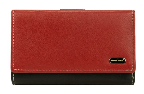 Franco Bonini - 2902 Med Flap wallet w zip around coin - Red Multi