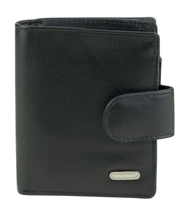 Franco Bonini - 2905 Small Tab Ladies Leather Wallet - Black