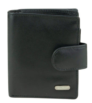 Franco Bonini - 2905 Small Tab Ladies Leather Wallet - Black