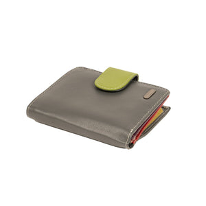 Franco Bonini - 2905 Small Tab Ladies Leather Wallet - Grey Multi