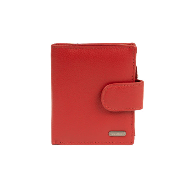 Franco Bonini - 2905 Small Tab Ladies Leather Wallet - Red