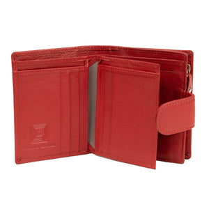 Franco Bonini - 2905 Small Tab Ladies Leather Wallet - Red