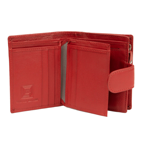 Franco Bonini - 2905 Small Tab Ladies Leather Wallet - Red