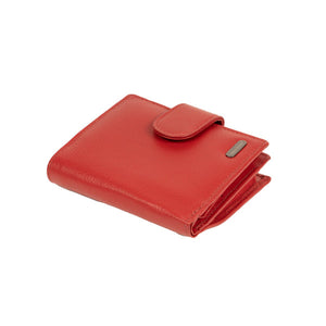 Franco Bonini - 2905 Small Tab Ladies Leather Wallet - Red