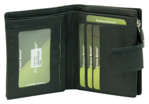 Franco Bonini - 2905 Small Tab Ladies Leather Wallet - Black