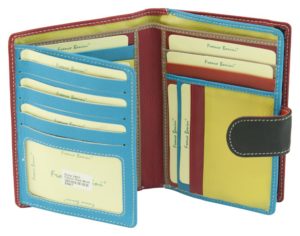 Franco Bonini - 2907 Red/Multi Leather Wallet