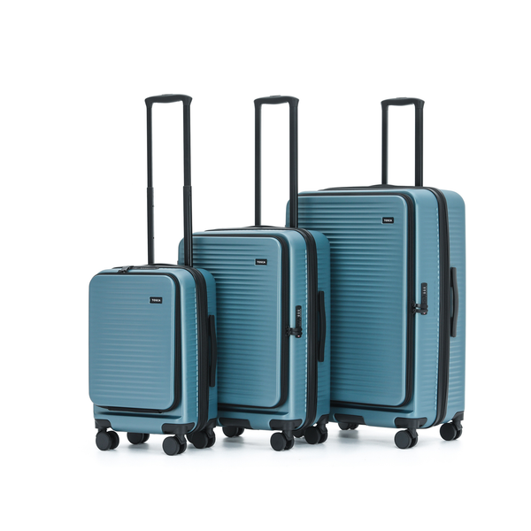 Tosca - Zen Set of 3 (L-M-S) Top Lid Opening Suitcases - Slate