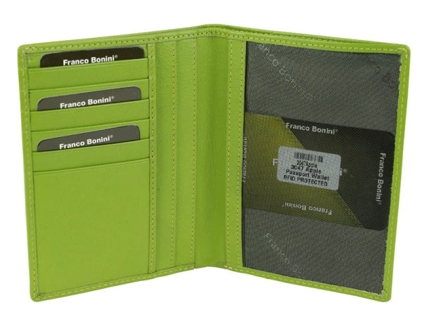 Franco Bonini - 3047 Leather Passport & Credit Card Cover - Apple - 0