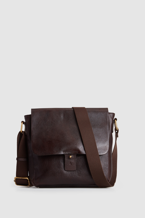 Colorado - 13809 Soft Leather Flap Sidebag - Brown