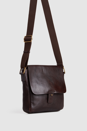 Colorado - 13809 Soft Leather Flap Sidebag - Brown