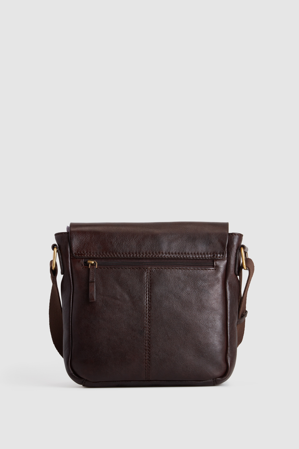 Colorado - 13809 Soft Leather Flap Sidebag - Brown