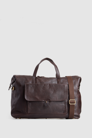 Colorado - 13814 Soft Weekender Leather Duffle - Brown