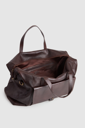 Colorado - 13814 Soft Weekender Leather Duffle - Brown