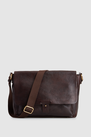 Colorado - 13876 Soft Messenger Leather 15in computer - Brown