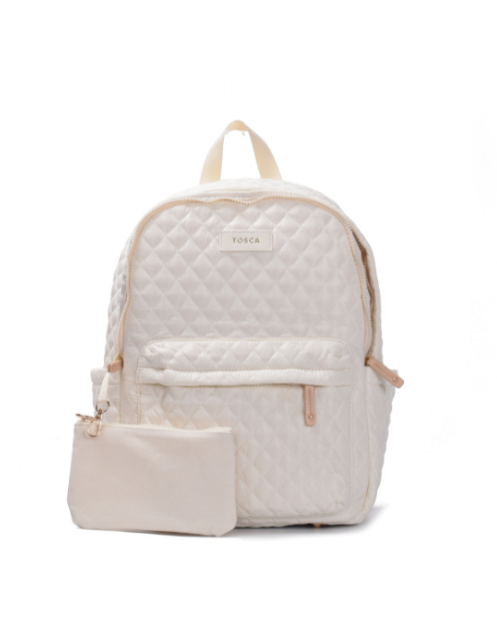 Tosca - MET981 Metro Fashion Quilted15in Laptop backpack - Mushroom