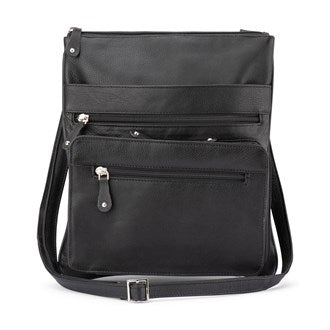 Franco Bonini - 3849 Leather Side Bag - Black-1
