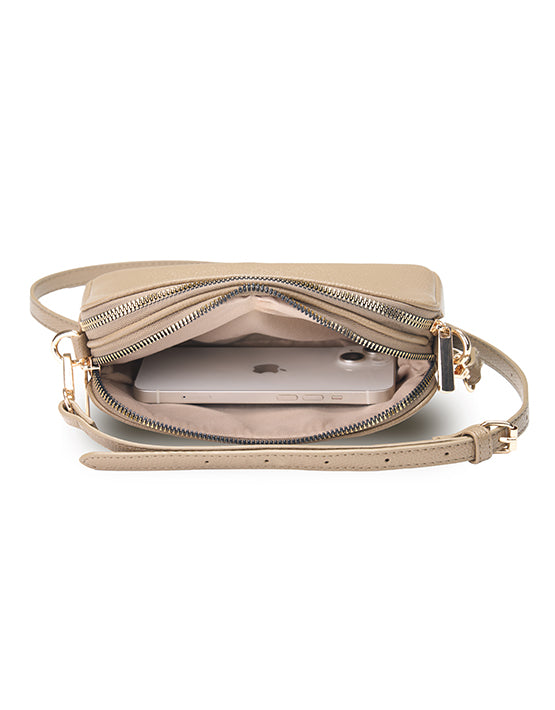 Tosca - TH050 Small Crossbody handbag - Taupe