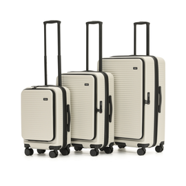 Tosca - ZEN Set of 3 (L-M-S) Top Lid opening Suitcases - Stone