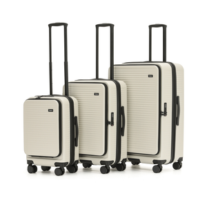 Tosca - Zen Set of 3 (L-M-S) Top Lid Opening Suitcases - Stone