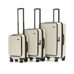 Tosca - ZEN Set of 3 (L-M-S) Top Lid opening Suitcases - Stone