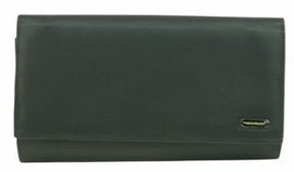 Franco Bonini - 2902 Med Flap wallet w zip around coin - Black