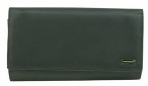 Franco Bonini - 2902 Med Flap Wallet W Zip Around Coin - Black