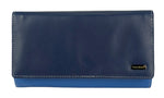 Franco Bonini - 4206 Classic Flap over ladies leather wallet - Blue Multi