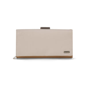 Franco Bonini - 4206 Classic Flap Over Ladies Leather Wallet - Bone Multi