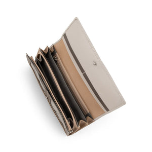 Franco Bonini - 4206 Classic Flap Over Ladies Leather Wallet - Bone Multi