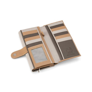 Franco Bonini - 4206 Classic Flap Over Ladies Leather Wallet - Bone Multi