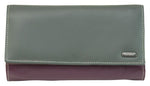 Franco Bonini - 4206 Classic Flap over ladies leather wallet - Grey Multi