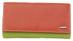 Franco Bonini - 4206 Classic Flap over ladies leather wallet - Orange Multi