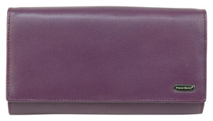 Franco Bonini - 4206 Classic Flap Over Ladies Leather Wallet - Purple