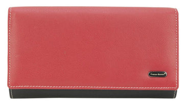Franco Bonini - 4206 Classic Flap over ladies leather wallet - Red Multi