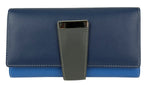 Franco Bonini - 4207 Ladies Large Leather Wallet - Blue Multi