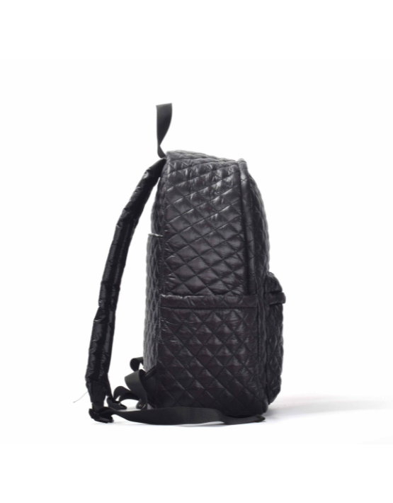 Tosca - MET981 Metro Fashion Quilted15in Laptop Backpack - Black